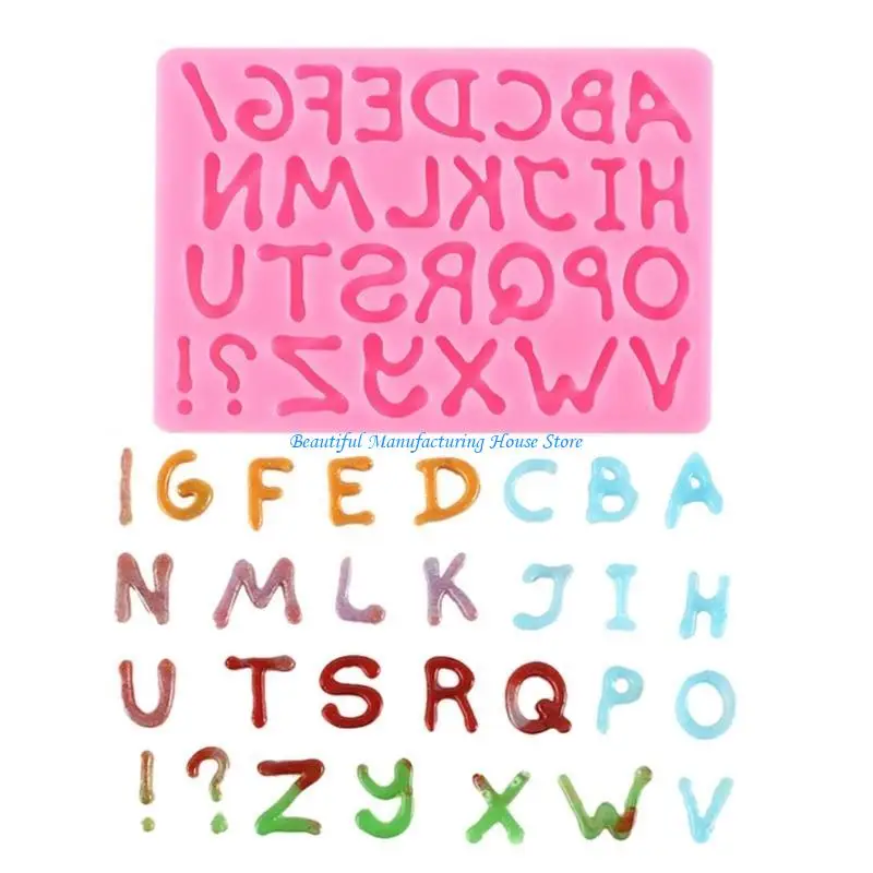 E56A Letter Shaped Silicone Mold for Making Candy, Handmade Soap