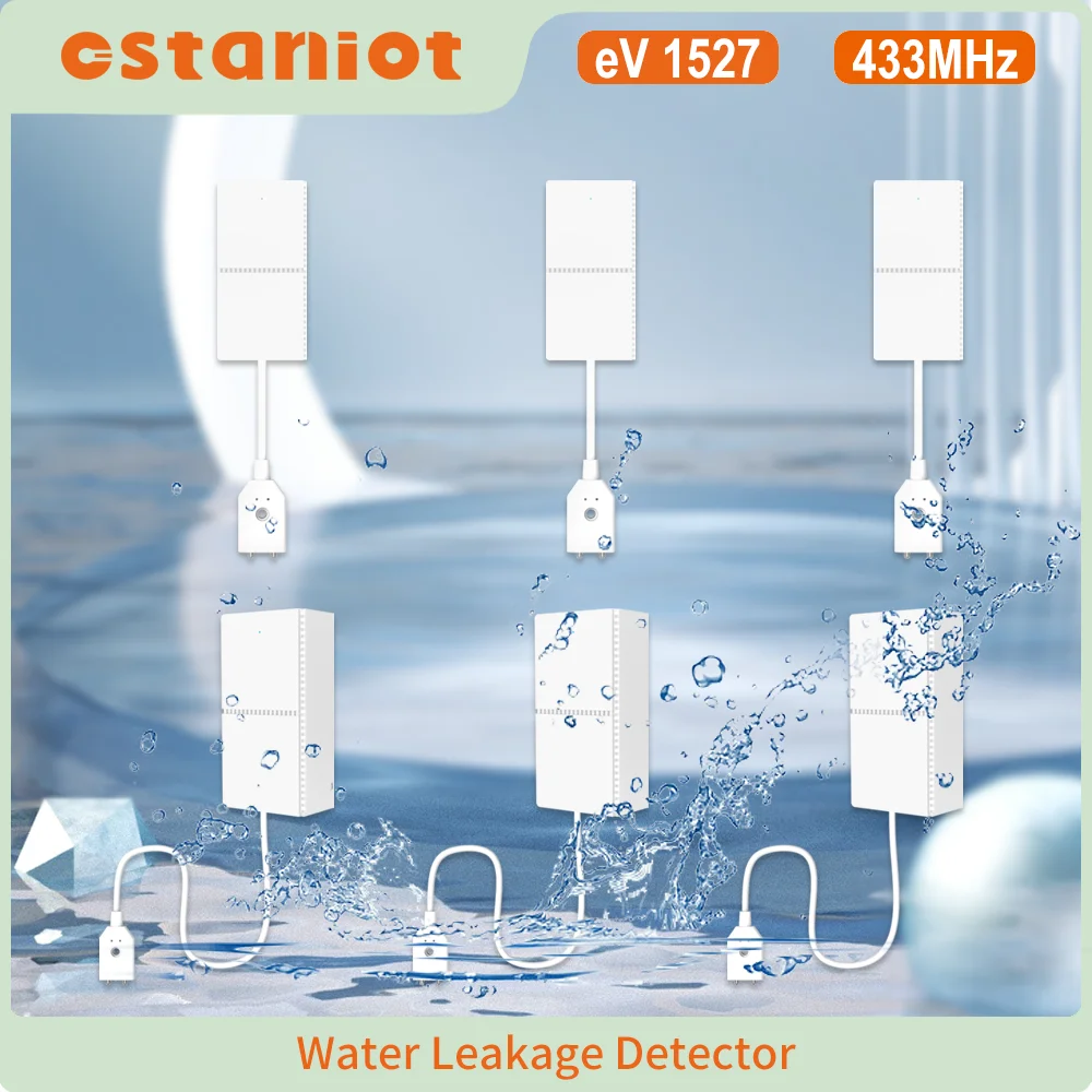 Staniot-Tuya Inteligente Detector De Vazamento De Água, Compatível Com Sistema De Alarme De Segurança Doméstica, Suporte De Bateria Fraca, Sensor De