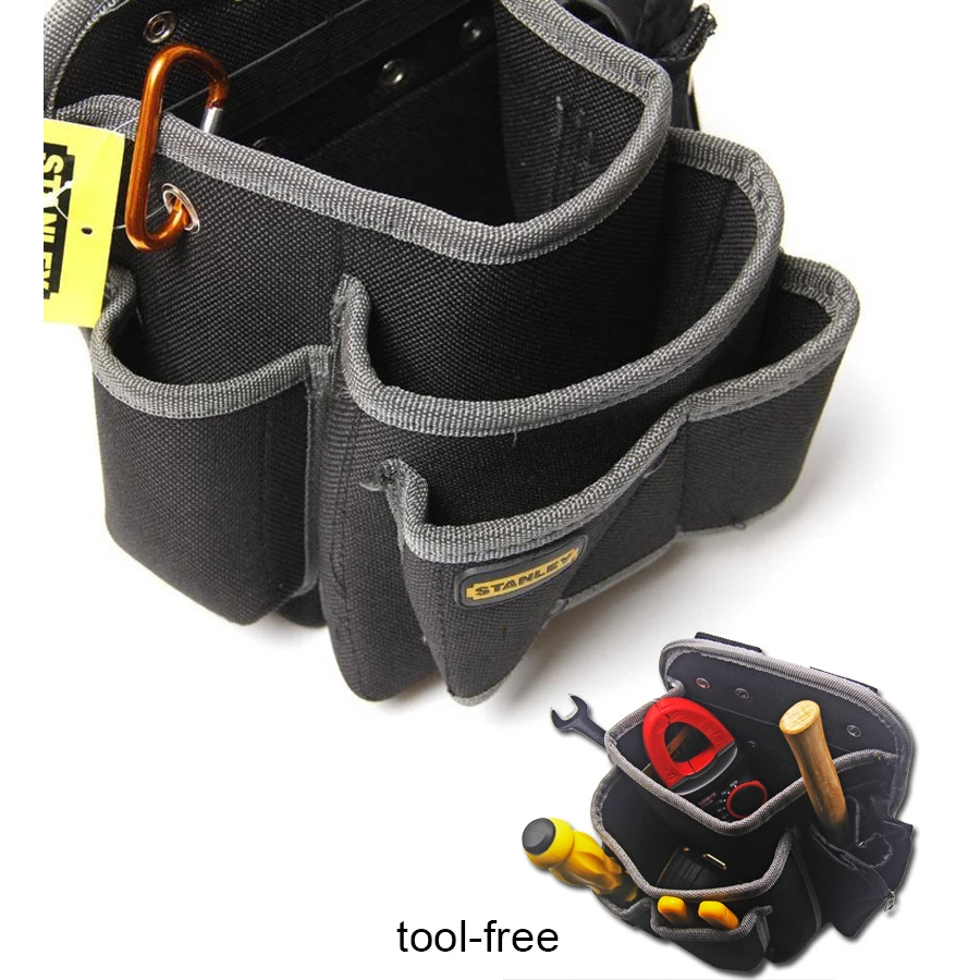 STANLEY Large Tool Pouch with 5 Pockets High Quality Nylon Pocket Organizer Electrician Tool Bag 96-254-23