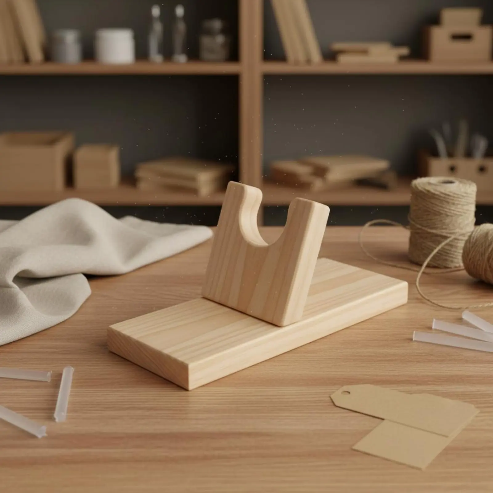 

Hot Melt Glue Stand Stable Base Wooden Glue Stand Craft Storage Protects Surfaces Easy to Use for Crafters