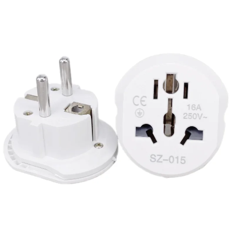 16A Universal EU Travel Adapter Euro Converter UK US AU to EU AC Power Socket Plug Travel Charger Adapter Converter 250V