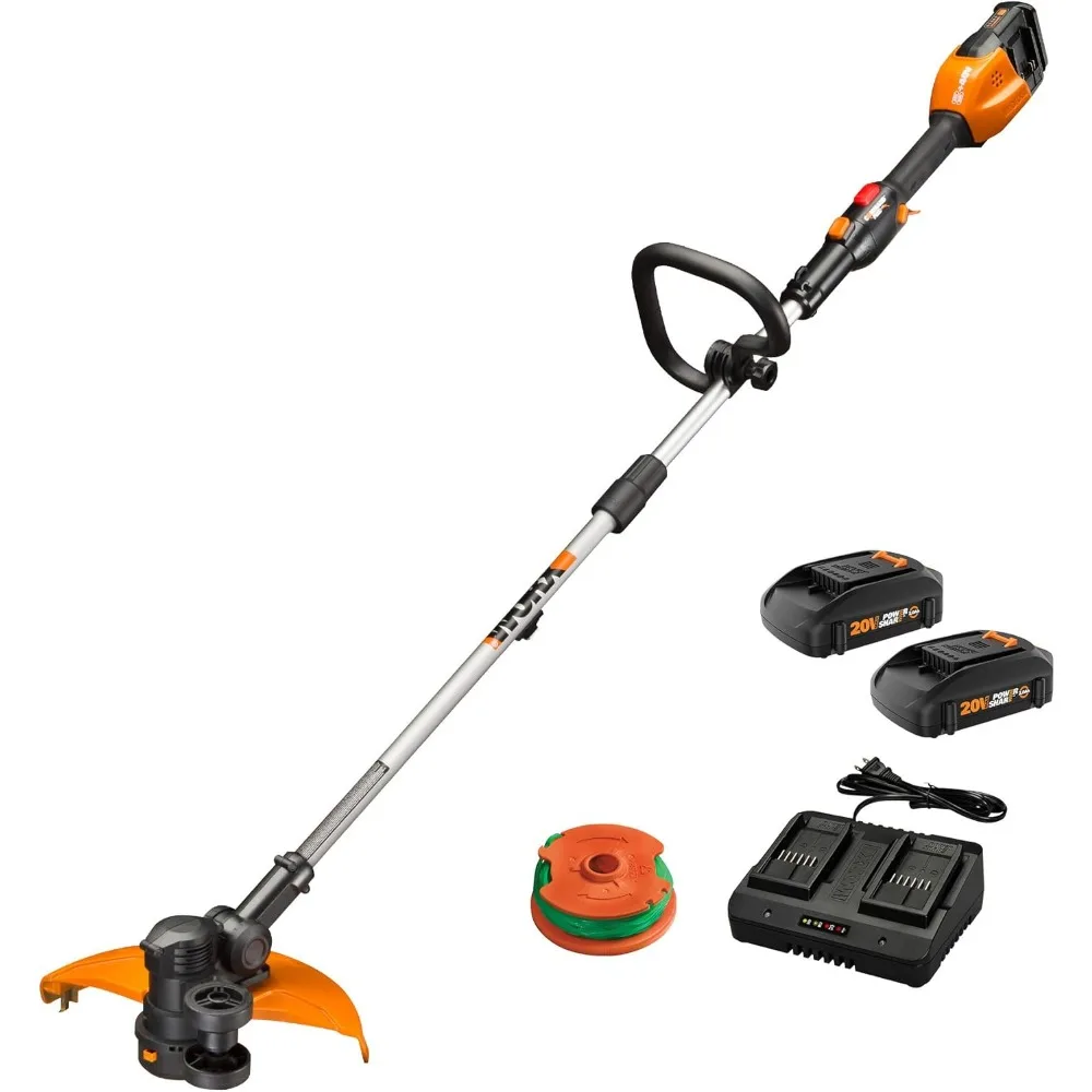 

Worx String Trimmer Cordless, Edger 40V Power Share Weed Trimmer 13" (2 Batteries & Charger Included) WG184