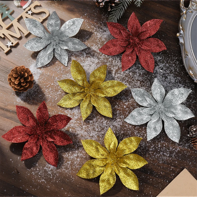 5/10 peças de flores artificia - Christmas Wreath Fake avaliação e preço
