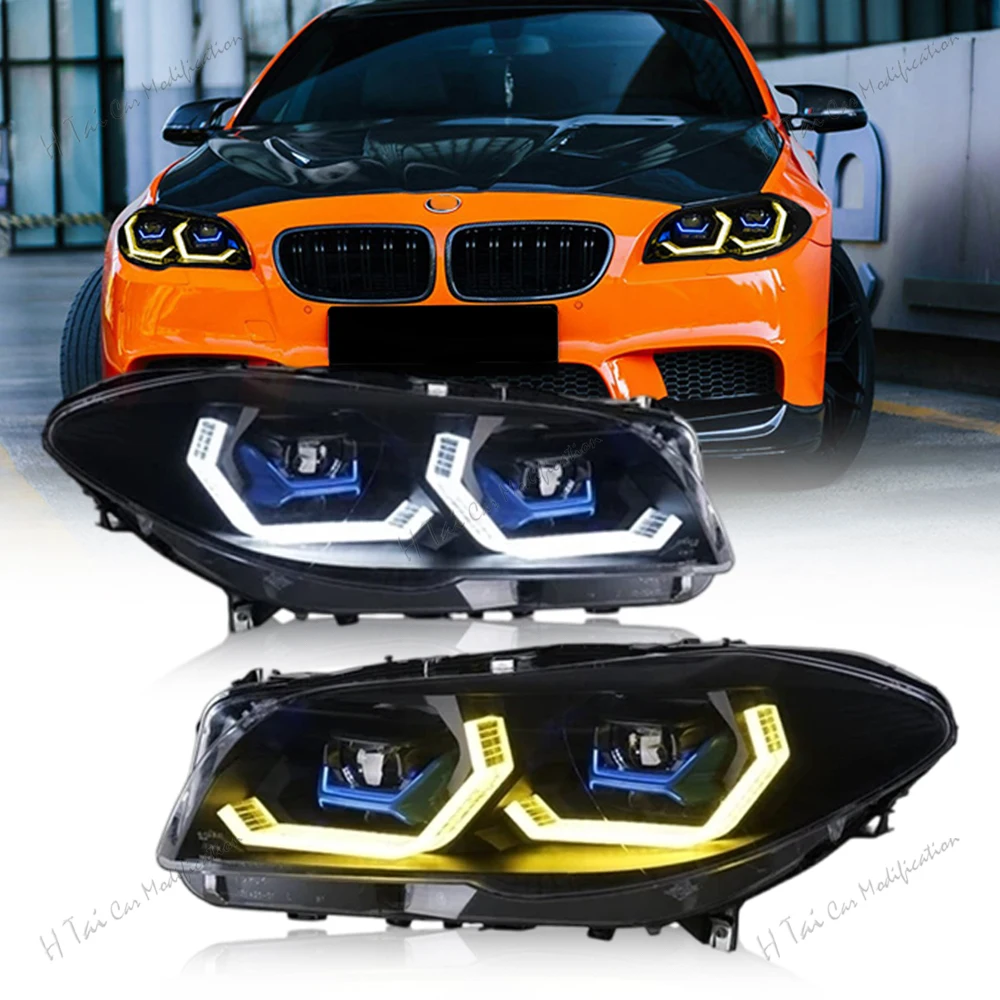 Pair LED Head Lights For BMW 5 Series F10 F11 F18 2011-2017 Front Light Assembly DRL Headlights Turn Signal Car Light Assemblies