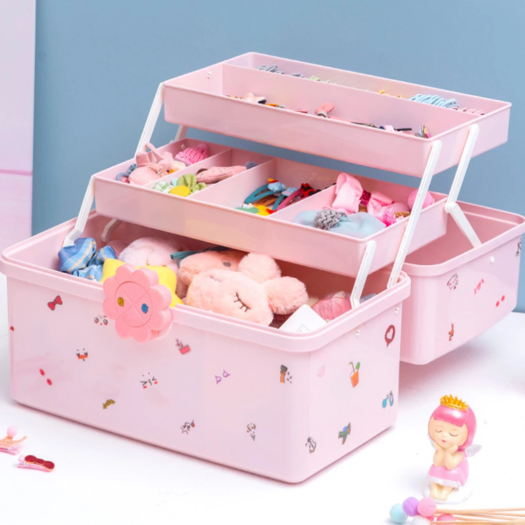 Stay Packed And Trendy Girls Hair Accessories Storage Box Well Organized Plastic Multipurpose