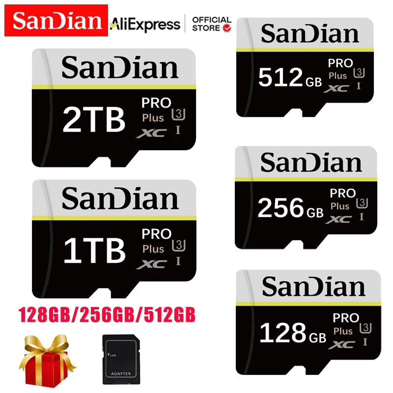 Original Ultra Micro TF SD Flash Memory Card 128GB 256GB 1TB 512GB 2TB Micro TF SD Card 64 128 GB SD Memory Card For Phone