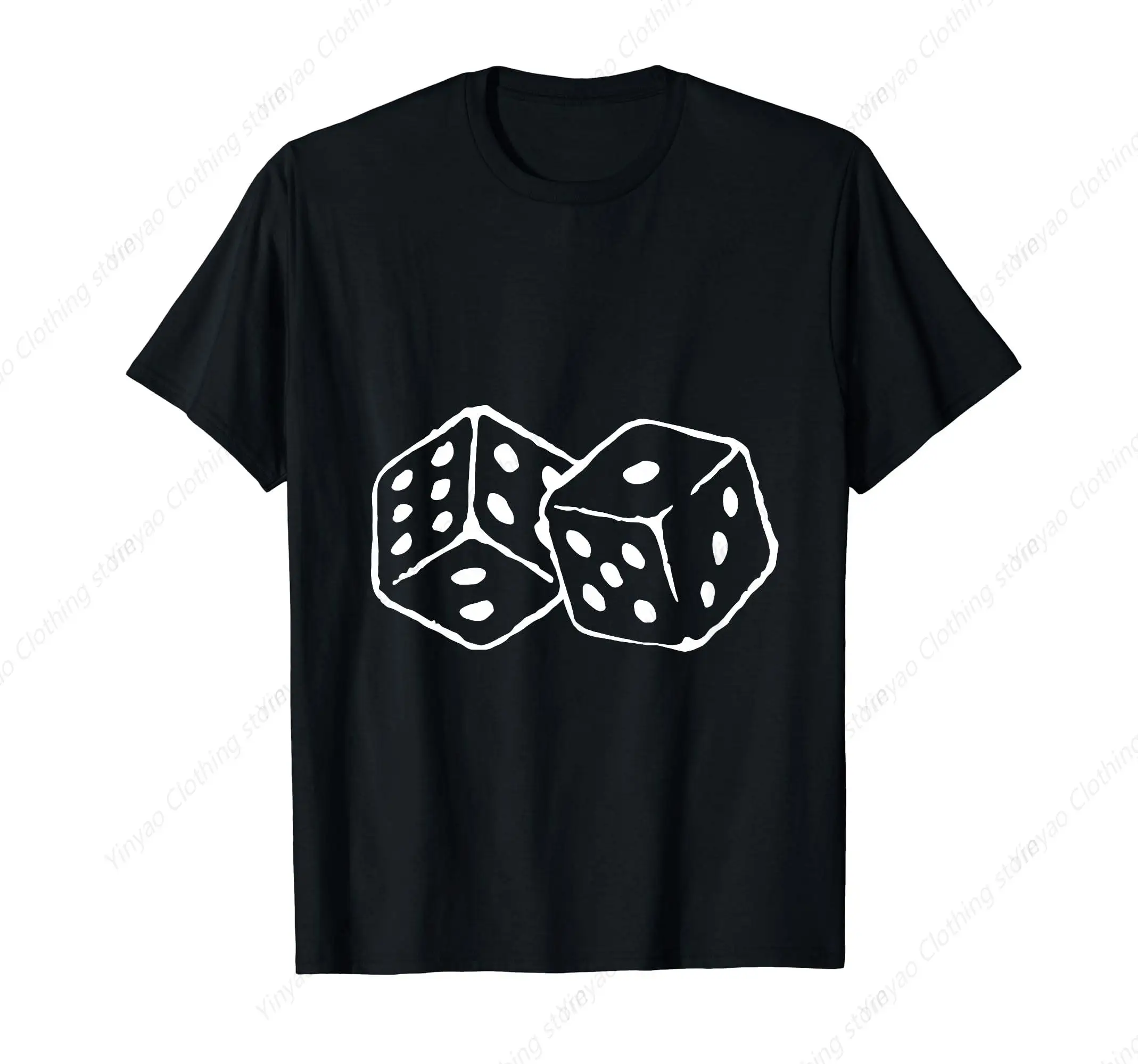 

Fun street cube digital game printed men's T-shirt fashionable daily simple shirt cotton men's clothing