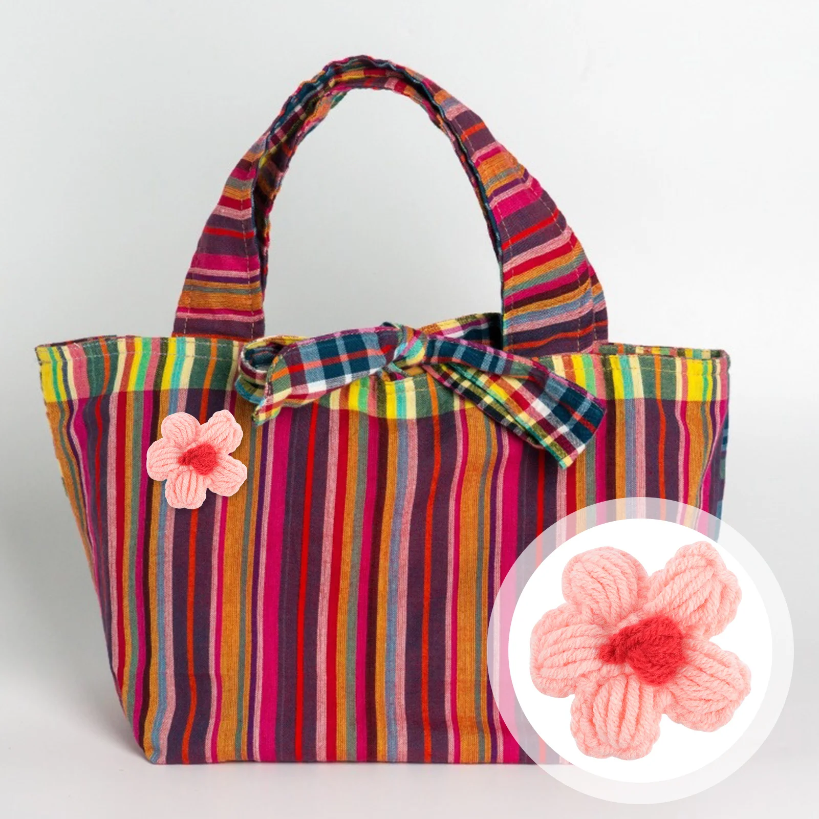 12 قطعة دبوس الشعر بروش الديكور الكروشيه نفخة زهرة DIY بها بنفسك الأزهار الملابس والاكسسوارات للتنانير أكياس DIY بها بنفسك زهرة الديكورات