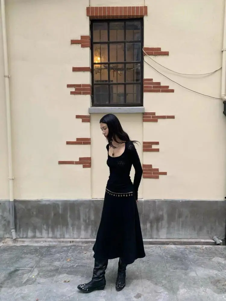 Tonngirls Vintage T Shirt Women Square Collar See Through Crop Tops Y2k Fairycore Tshirts Streetwear Korean Style Tee Tops 2000s