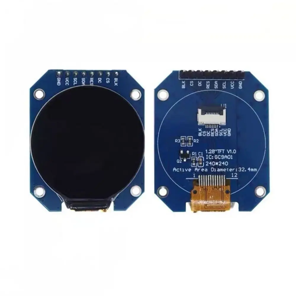 1.5 inch 1.28inch TFT IPS Screen 11Pin SPI Interface 240x240 360x360 Resolution LCD Display Module RGB Color Display Module
