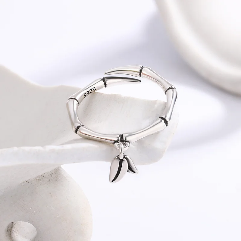 Fashion 925 Sterling Silver Bamboo Jointe Rings For Women Fashion Wedding Luxury Fine Jewelry Cheap