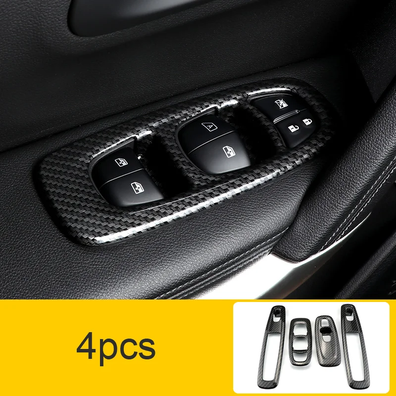 Carbon Fiber Pattern Items for Renault KADJAR 2017-2019 Interior Kit Air Outlet Handle Gear Panel Decorative Cover