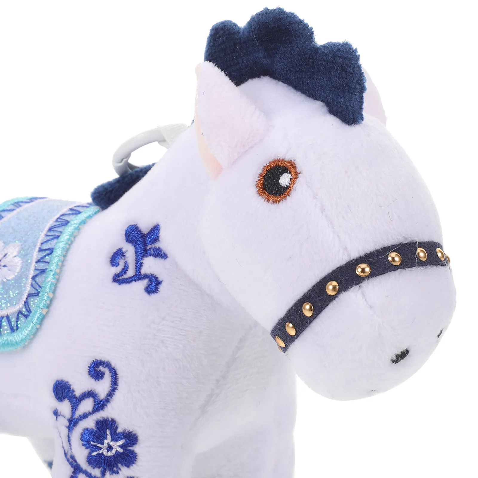Chinese New Year Horse Keychain 2026 Zodiac Animal Mascot Portable Plushie Keyring for Spring Festival Decor Purse Charm