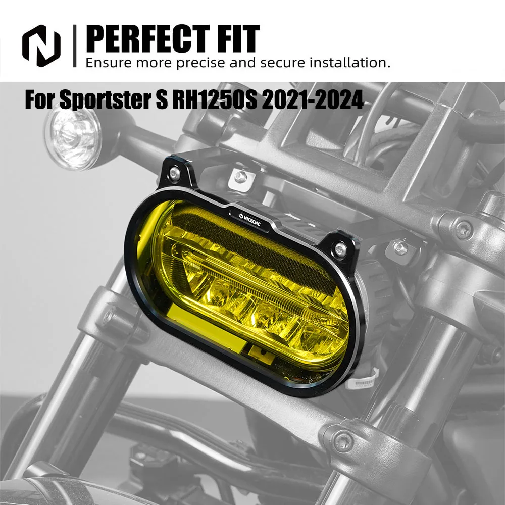 

NICECNC For Harley Sportster S RH1250S 2021-2024 2022 2023 Motorcycle Headlight Headlamp Guard Protector