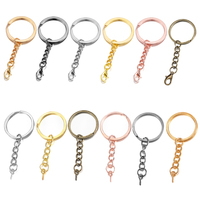 10/20pcs 25 28 30mm Screw Eye Pin Key Chain Key Ring With Eye Screws Round Split Keyrings For DIY Jewelry Making Accessories
