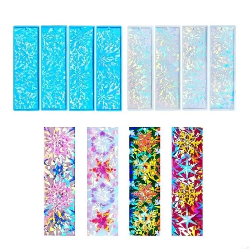 Creative Silicone Mold Set for Holographic Snowflakes Shapes Crafts