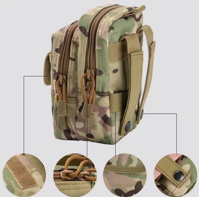 

Outdoor Sports Multifunctional Tactical Waist Bag 6-inch Mobile Running Waterproof Hanging Bag for Leisure
