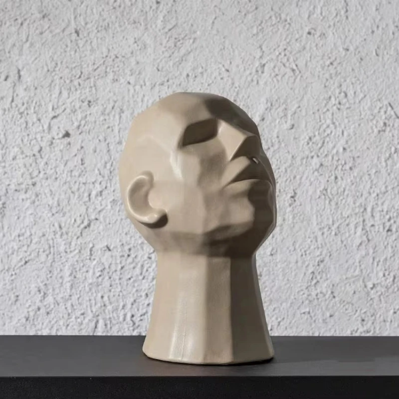 

Home decoration accessories ceramic headgear wall creative crafts home decoration sculpture