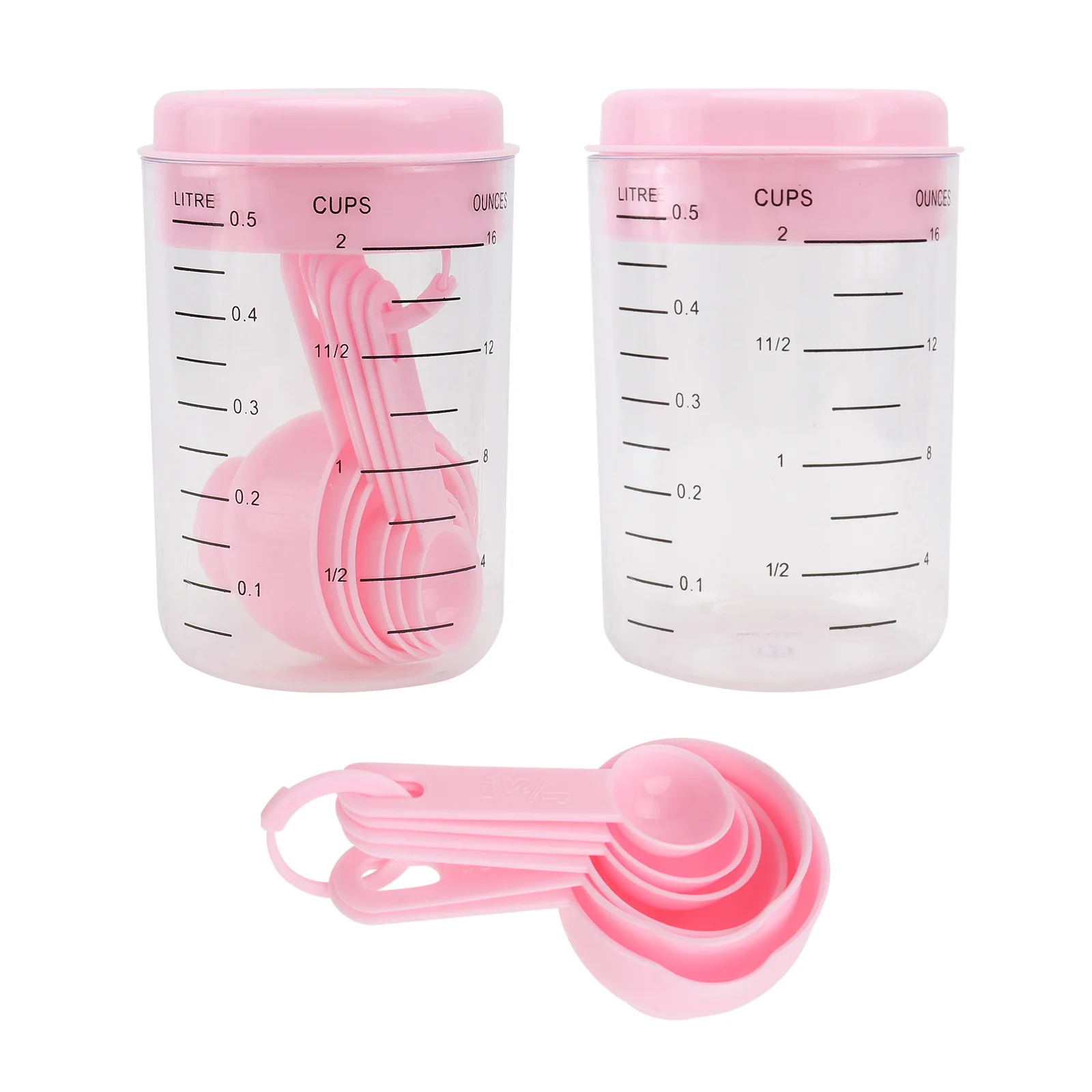 

14Pcs Kitchen Measuring Kit with Precise Ml Markings Stackable Detachable Cups Spoons for Cooking Baking Tools Food Grade Safe