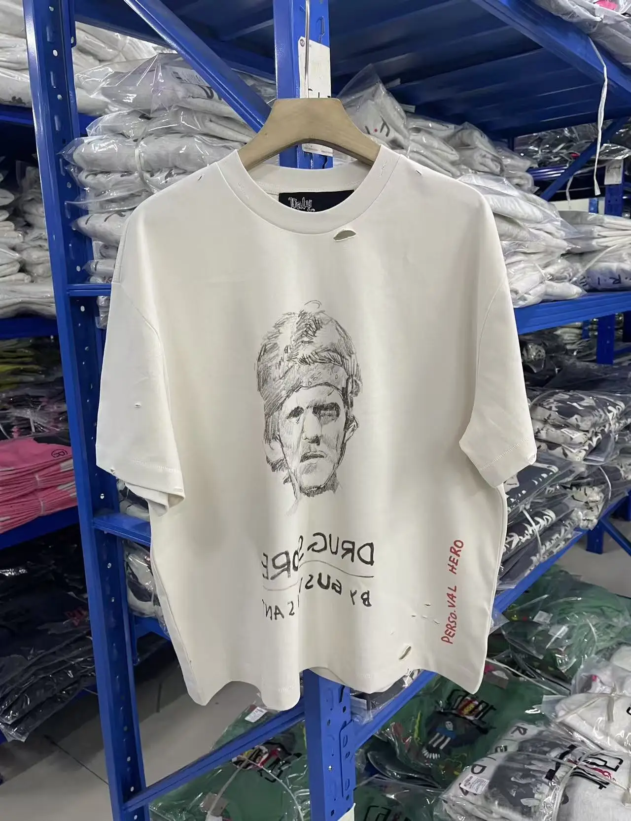 

Good Quality 25ss PALY T Shirts Men Women American Retro White Bad Taste Style Classic Moment Summer Style Graffiti Style Tee