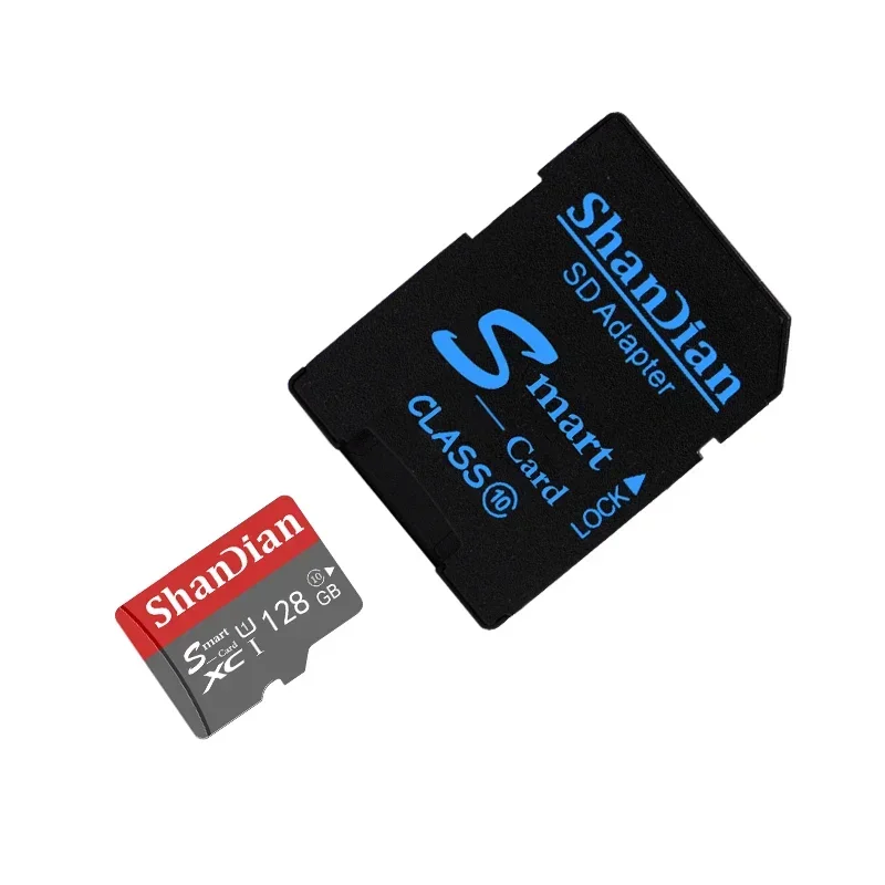 100 PCS LOT Smart SD Card 128GB for MP3 MP4 Player Memory Card 64GB High-speed External storage 32GB Free Card Reader Gift 16GB