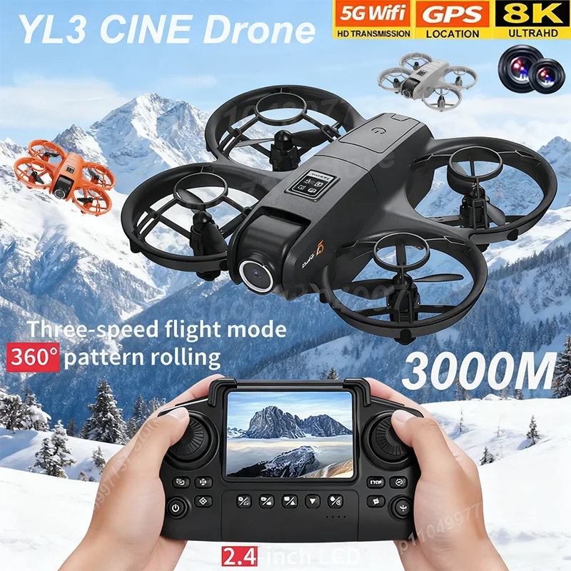 

Original YL3 NEW 8K Drone GPS WIFI Professional HD Dual Camera Quadcopter HD Aerial Photography Remote Control UAV Aircraft Toys