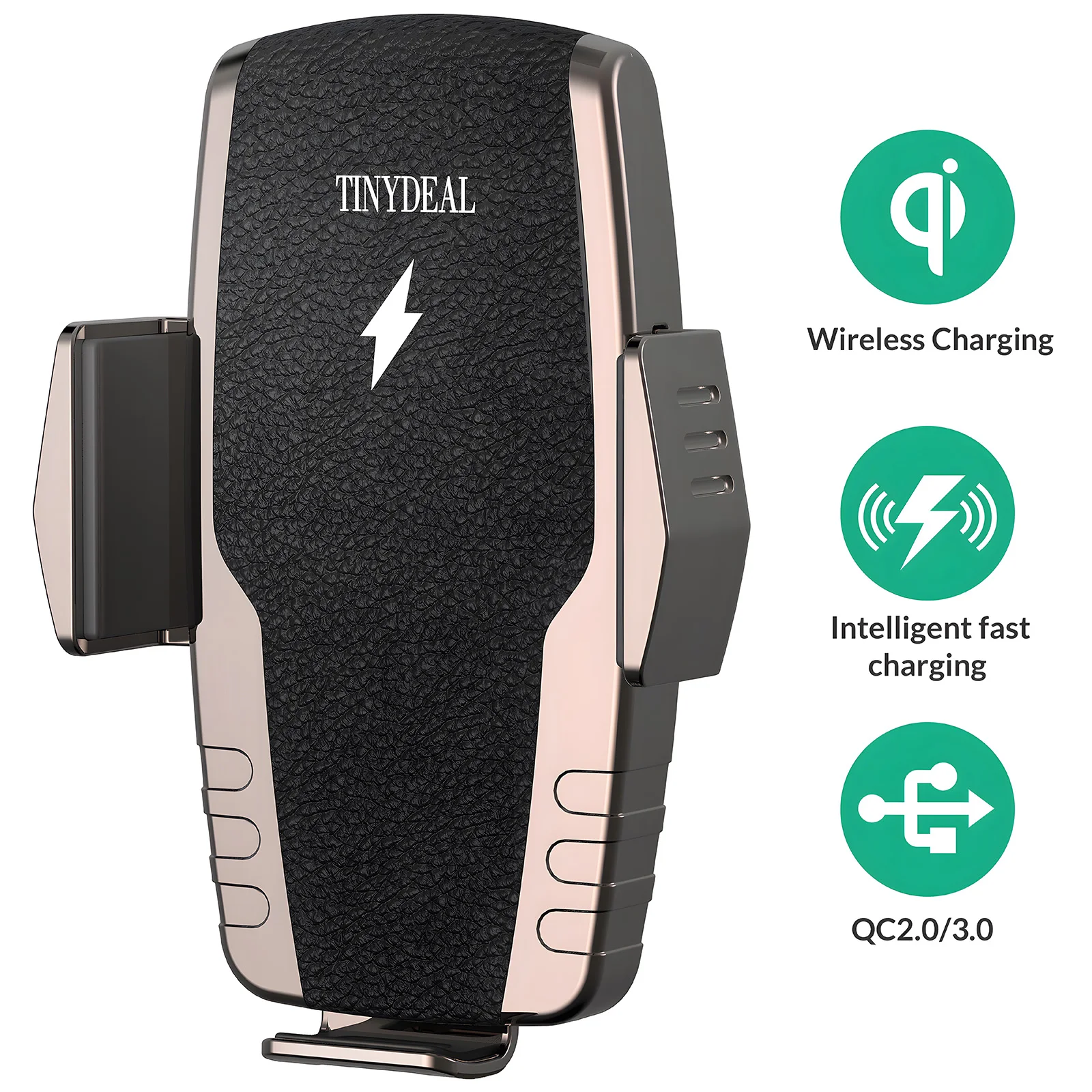 Cargador inalámbrico para coche, soporte de teléfono de inducción infrarroja para iPhone 14, 13, 12, Xiaomi, Samsung, estación de carga rápida