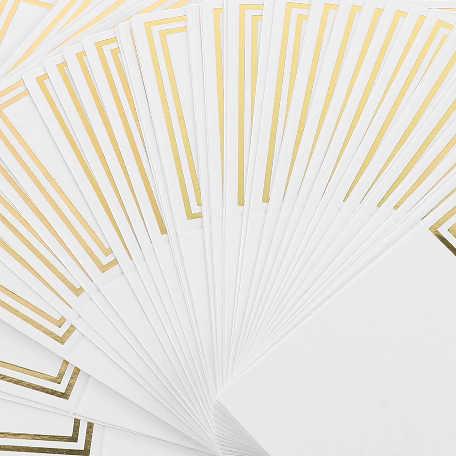 

50pcs Gold Foil Table Cards Smooth Wedding Place Card Tent Name Cards For Party Banquet Table Number Display Decor