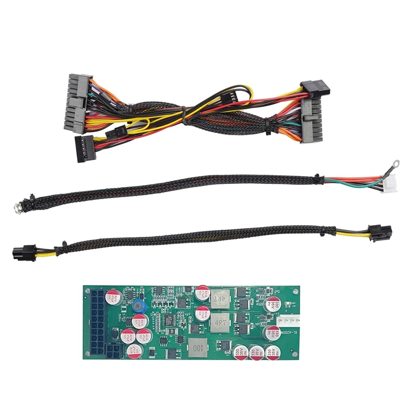 New 24pin ATX Wide Voltage 12V 200W DC to ATX Mini PC Host Silent Fanless Power Supply Module