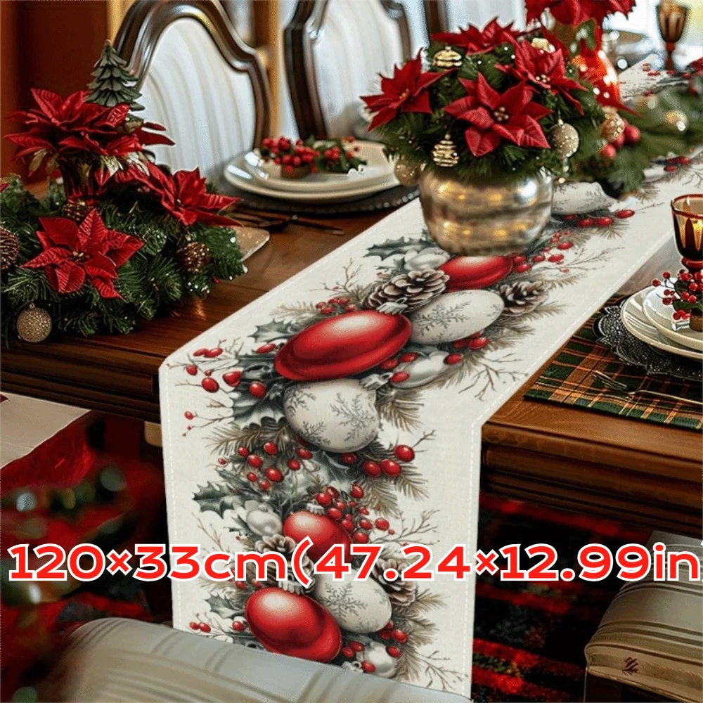 New Year Christmas Table Runner Snowman Santa Claus Xmas Table Flag Cover Navidad Gift Elk Merry Christmas Decorations