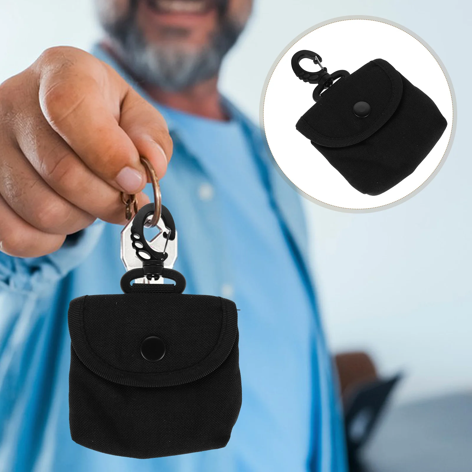 

Mini Pouch Keychain Small Coin Purse For Men Women Oxford Cloth Portable Key Case Earphone Organizer Travel Makeup Bag Utility