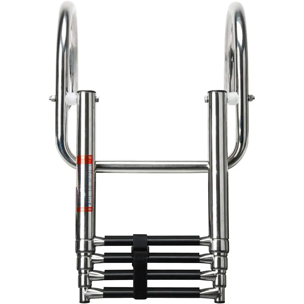 

Stainless Steel In-Board 4 Steps Telescoping Ladder Folding Dock Ladder For Marine Boat Yacht Swimming Pool