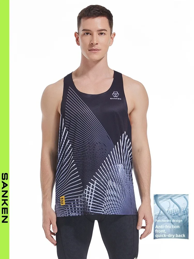 

Sanken Running Vest Lightweight Breathable Sl Fitting Moisture ng Qui Dry Tra And Field Training Top for Youth