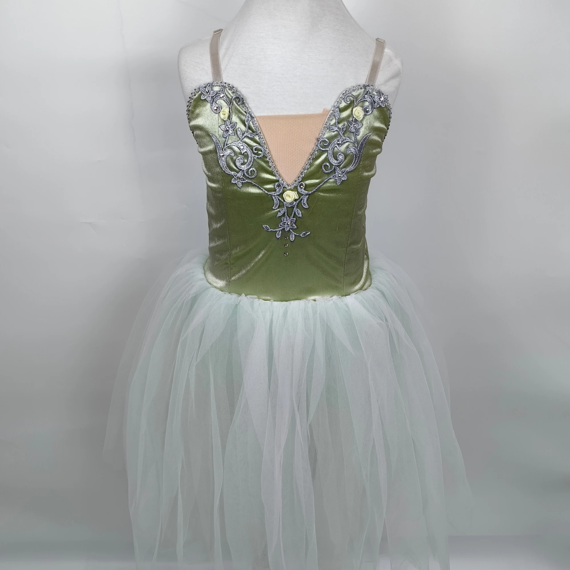 

Kids Child Romantic Long Ballet Dress for Girls Bright Green Adult Women's Ballet Clothes Ballet Tutu Skirt Dance Costume