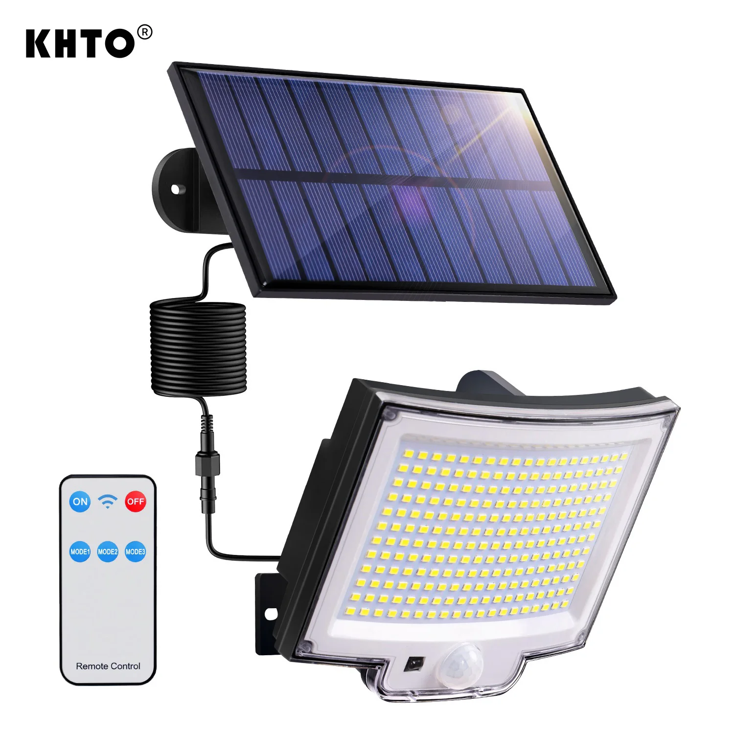 

Solar Outdoor Lights Motion Sensor 3 Modes 228LED Flood Lights IP65 Waterproof Security Lights with Remote for PatioYard Garden