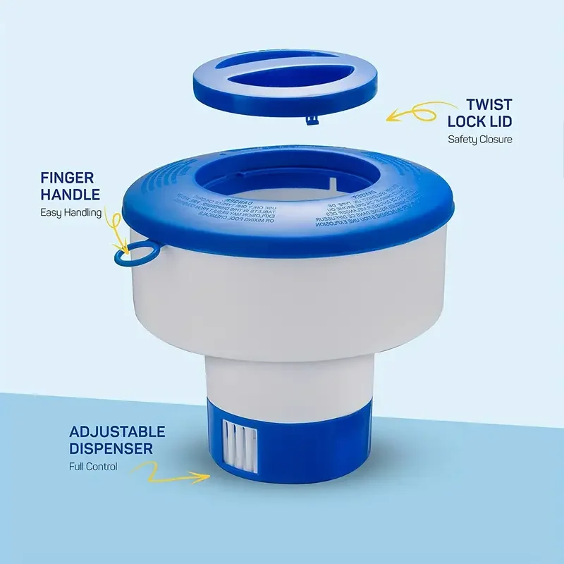 Swimming Pool Chlorine Float Suitable for 3 Tables with 7 Diameters, Chemical Floater
