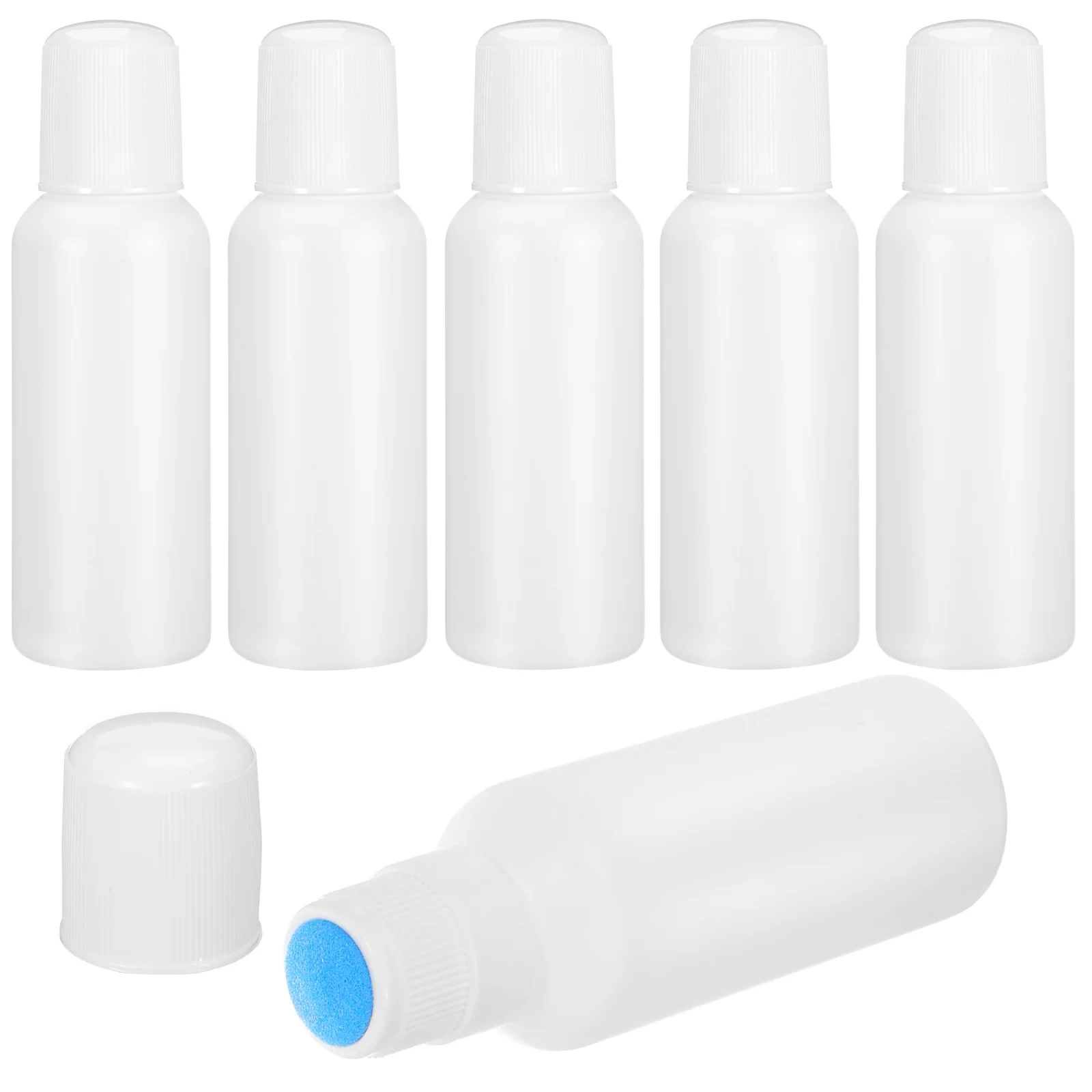 

6Pcs Durable Refillable Sponge Applicator Bottles 100ml Portable Liniments Storage Travel Empty Containers Liniments Bottle
