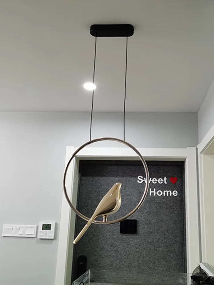 Modern LED Magpie Bird Chandeliers Home Indoor Decor Hanging Pendant Lighting Living Room Bedroom Desk Lustre Suspension Fixture