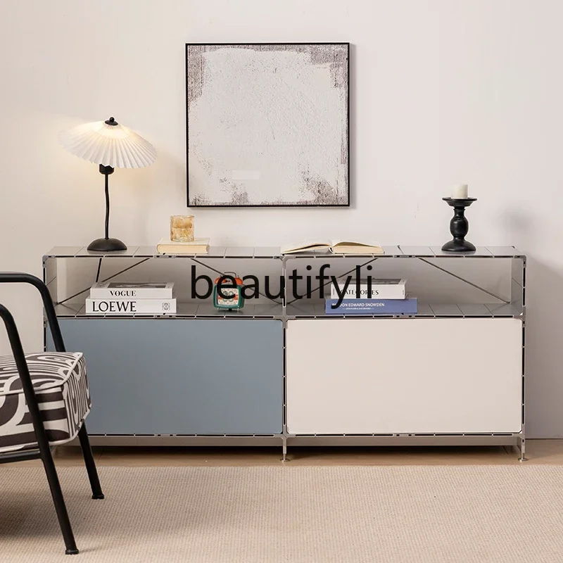 

Module combination cabinet ins aluminum alloy, display rack, small cloth storage cabinet rack CQY