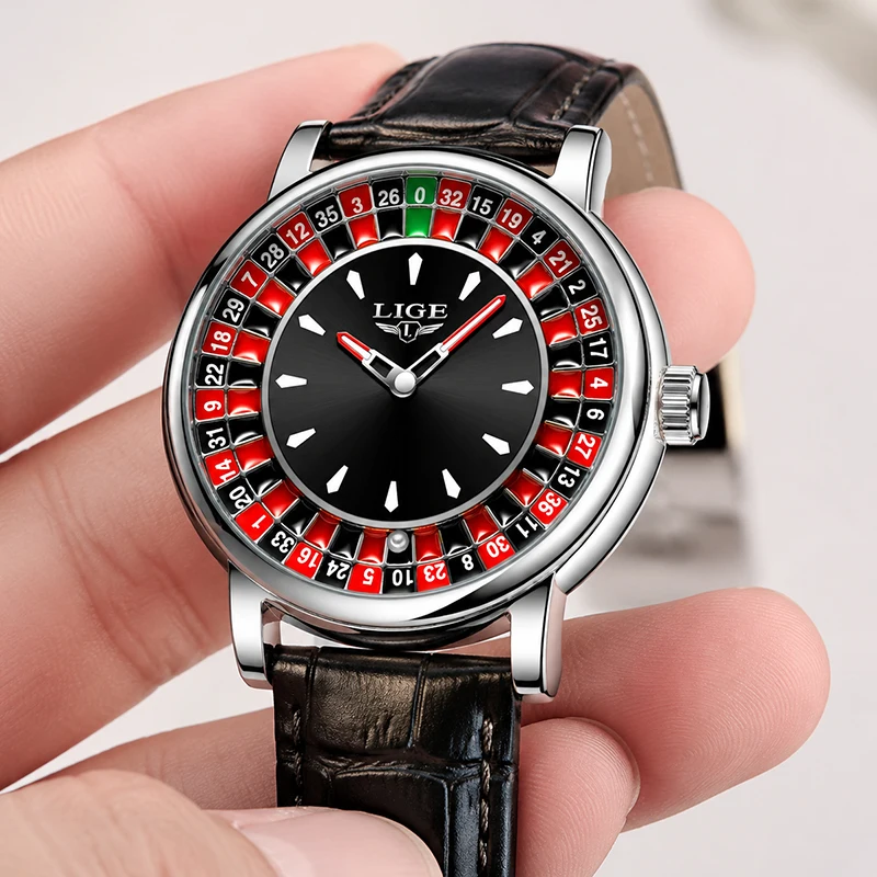 LIGE Men Watch Top Brand Luxury Quartz Watches for Men Fashion Business Leather Waterproof Wristwatch Clock Relogio Masculino