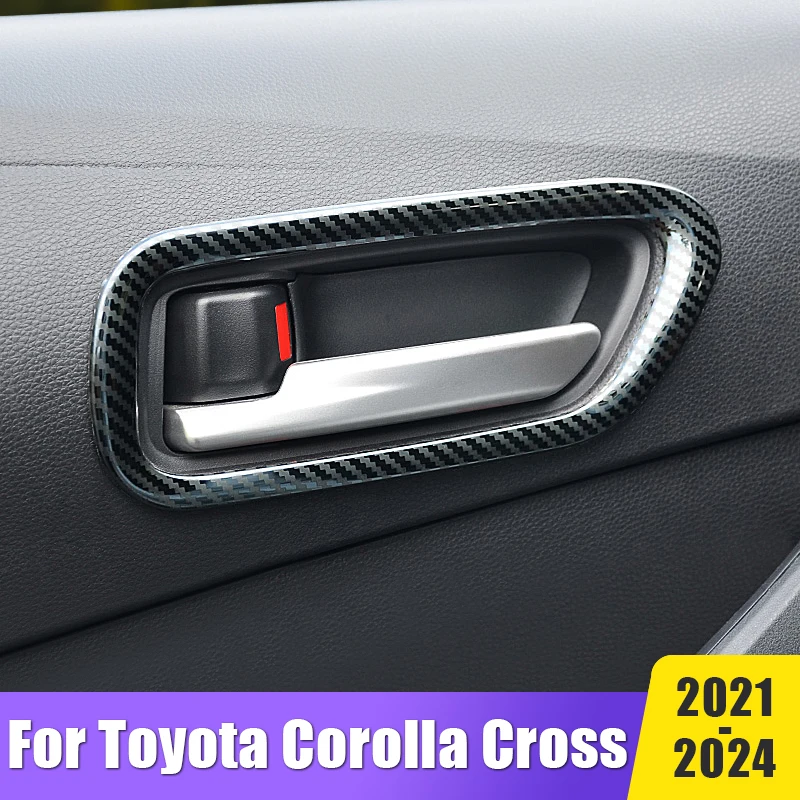 

Stainless Steel Car Interior Door Handle Bowl Pads Trim Cover Stickers For Toyota Corolla Cross 2021 2022 2023 2024 XG10 Hybrid