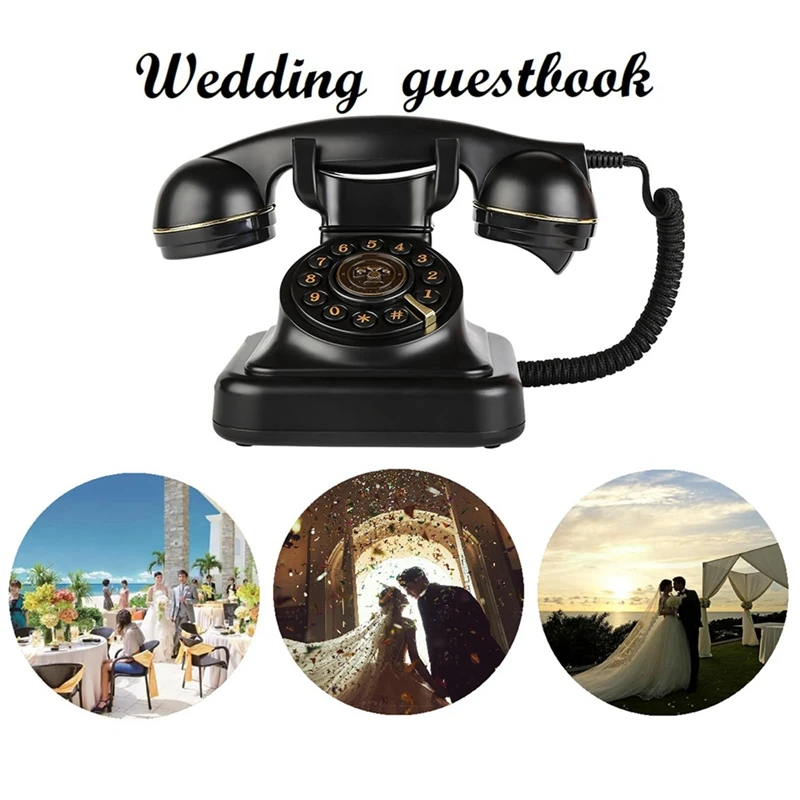 European Retro Wedding Audio Message Book Birthday Voice Blessing Message Decoration Phone Voice Guest Book Phone