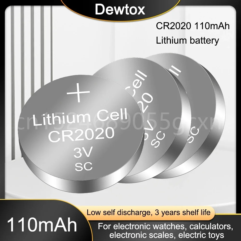 20-100PCS CR2020 3V Lithium Button Battery Coin Cell Batteries Watch Cells CR 2020 for Writing/Drawing/Handwriting Tablet