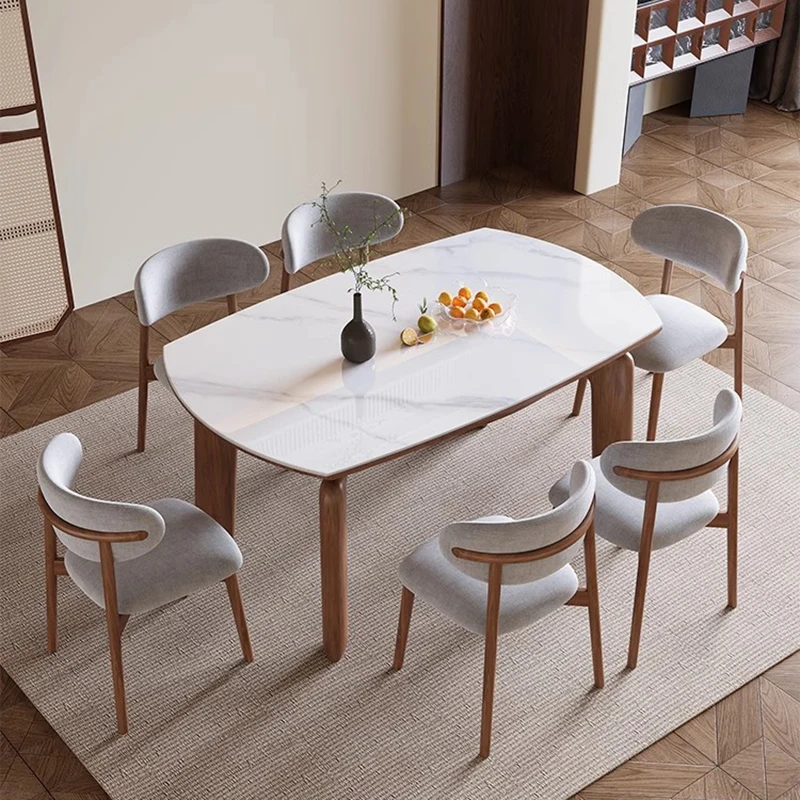 

Modern Adjustable Dining Table Living Room Mobile Dinner Table Design Rectangle Simplicity Tavoli Da Pranzo Luxury Furniture