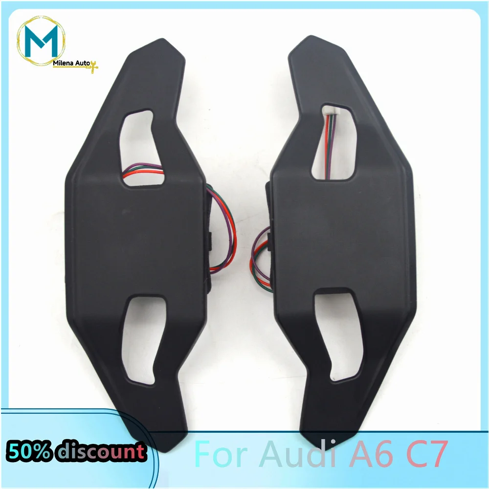 For Audi A6 C7 Lambo Style Paddlesf (black plastic) Steering Wheel Shift Paddles