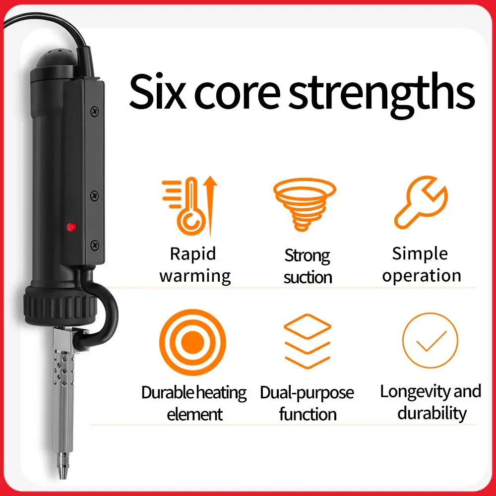 

Электрический вакуумный паяльник-отсос из пластика и нержавеющей стали с вилкой стандарта ЕС для сборки печатных плат и чипов