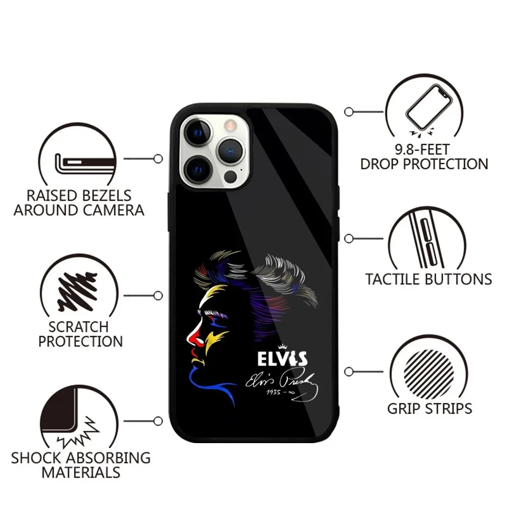 Singer E-Elvis P-Presley Phone Case For iPhone 16,15,14,13,12,11,Plus,Pro,Max,Mini Magsafe Magnetic Wireless Charging