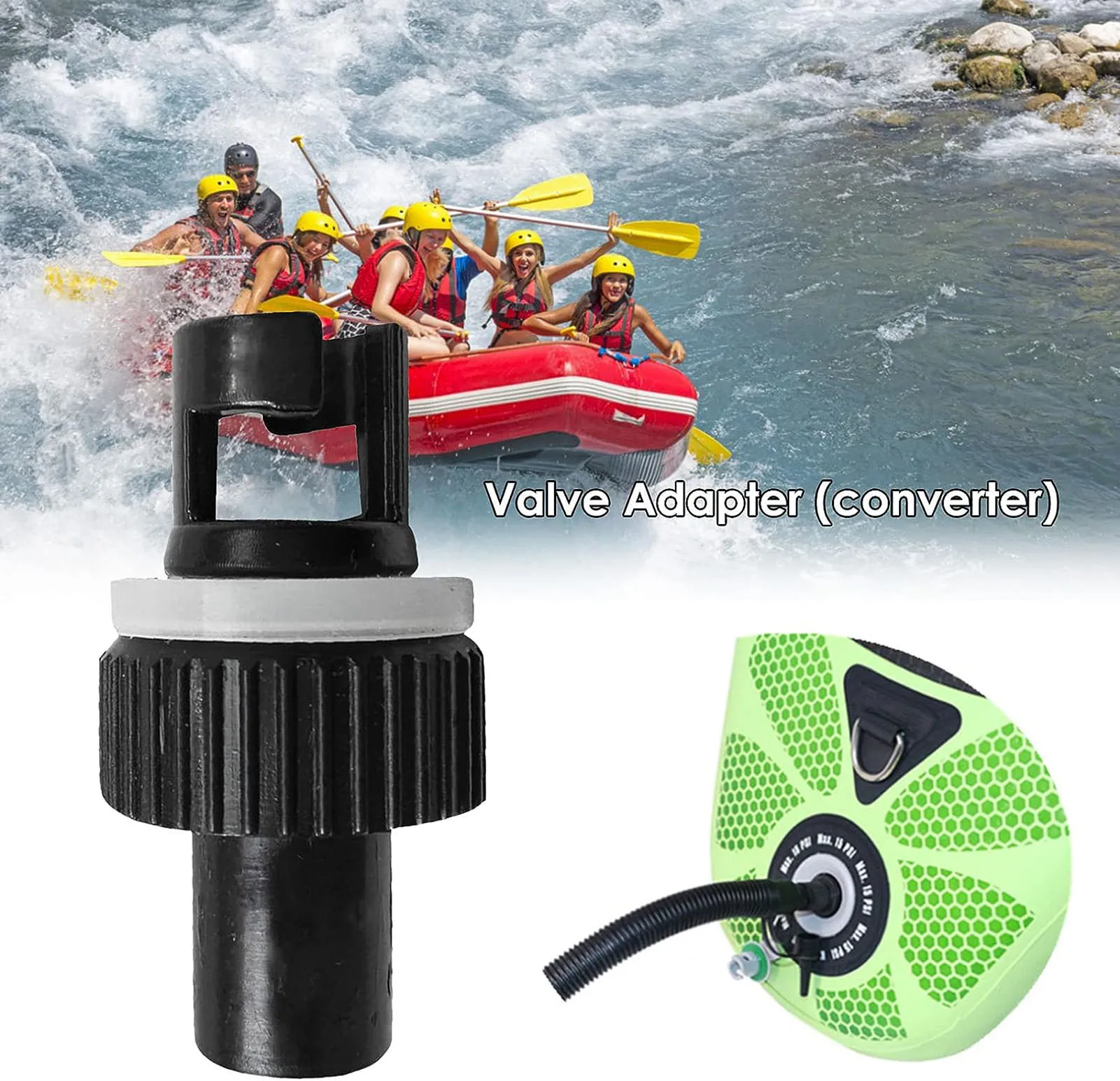 

Kayak Valve Adapter 2 # Universal Steamship Valve Joint Summer Outdoor Water Sports Kayak Accessories Boat Repairing Accessories