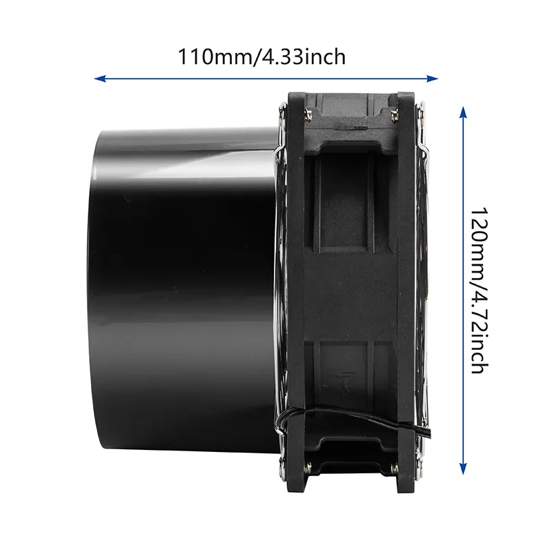 مروحة عادم المطبخ المدمجة البسيطة، سرعة قابلة للتعديل، مروحة تهوية هواء منزلية بدون فرش، لا تتطلب التركيب