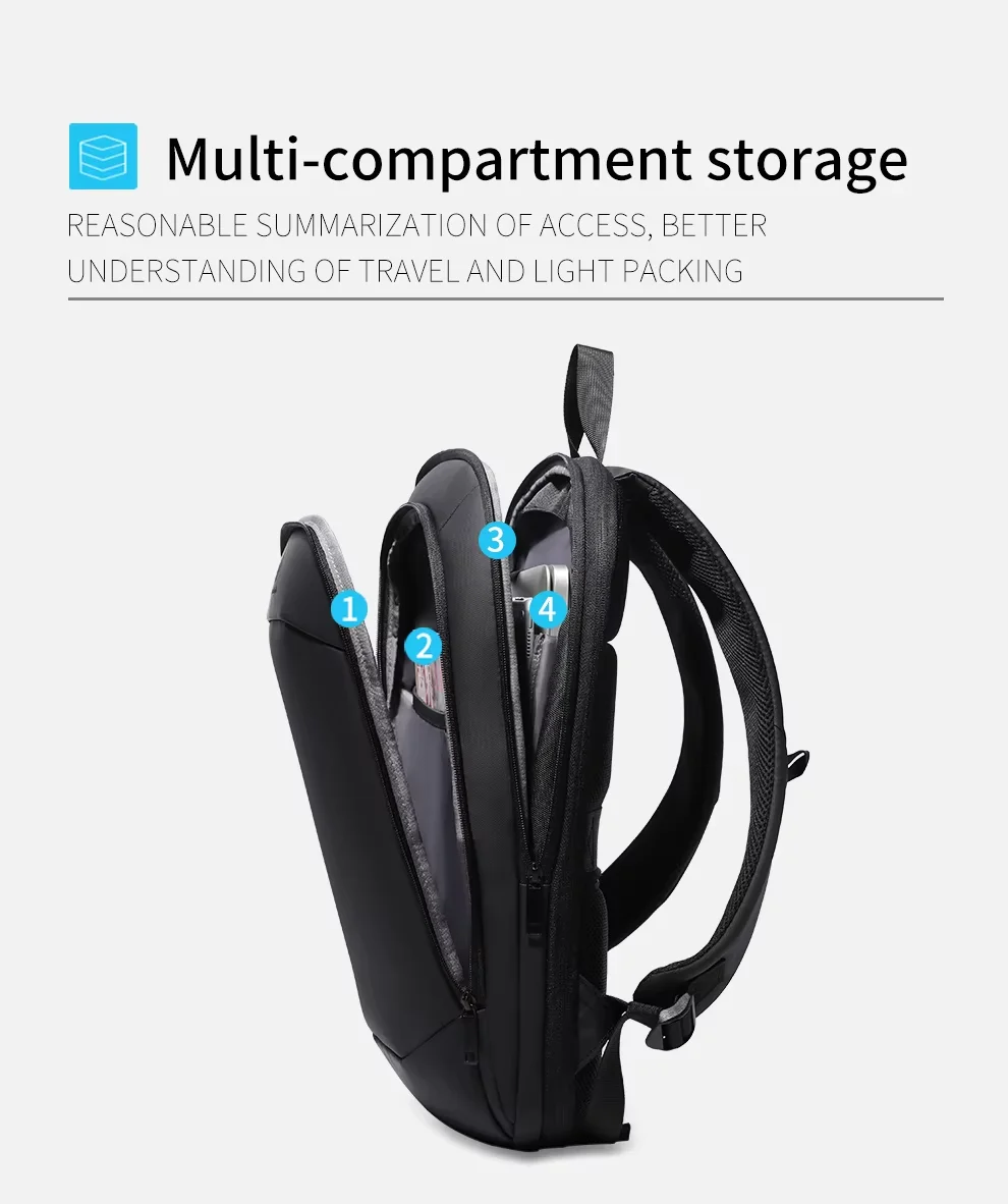HK High-Quality Business Commuter Backpack Expandable Waterproof Laptop Backpack Men’s Large-Capacity Business Travel Backpack